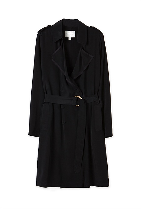 Black Silk Trench - Shop The Modern Spring Heroes Shop The Modern ...