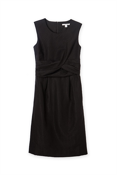 Black Pleated Cocktail Dress - WOMEN Dresses | Trenery