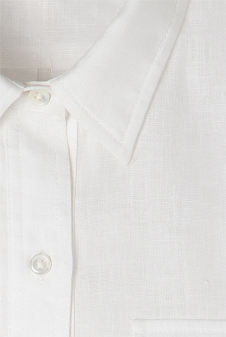 White Modern Linen Shirt - WOMEN Shirts | Trenery