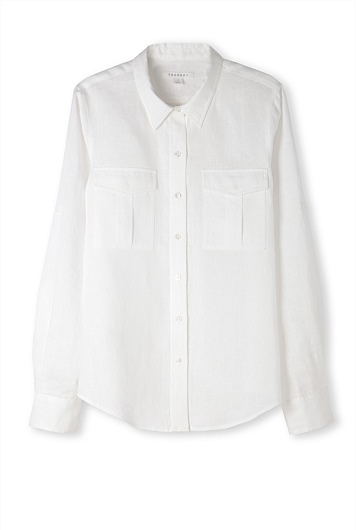 White Modern Linen Shirt - Neutral Linens Neutral Linens | Trenery