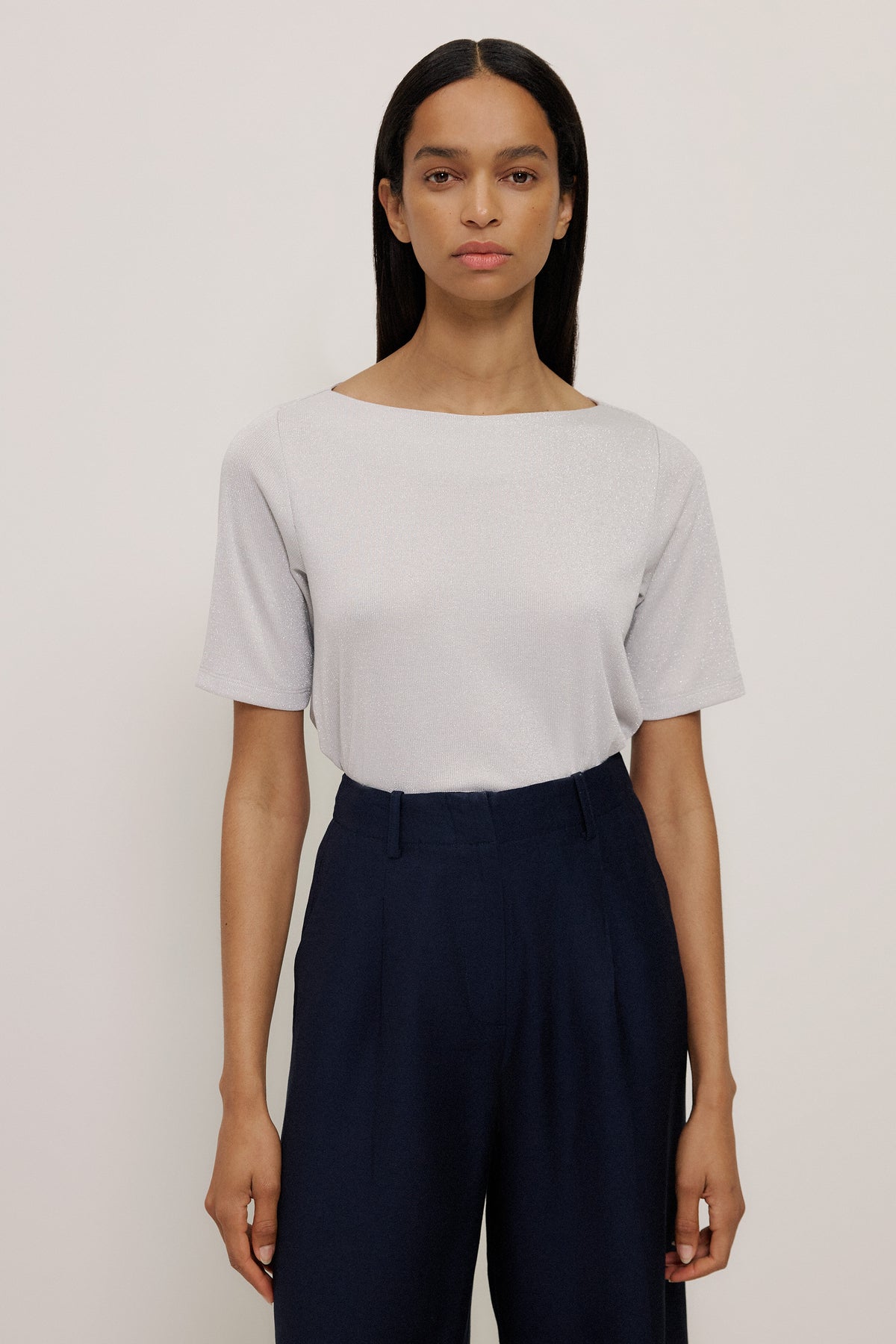 Metallic Rib T-shirt