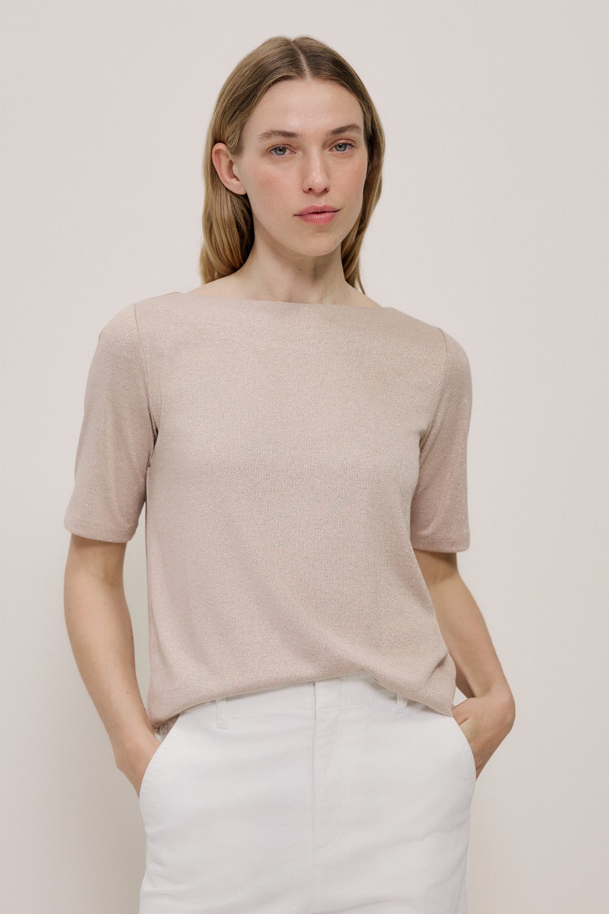 Metallic Rib T-shirt