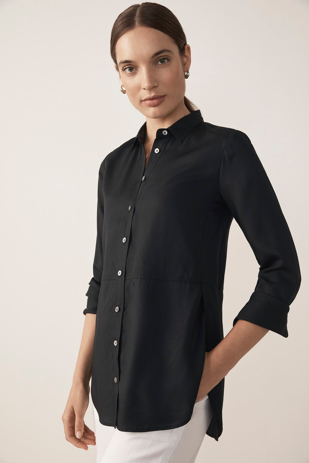 Modal Seamed Front Shirt