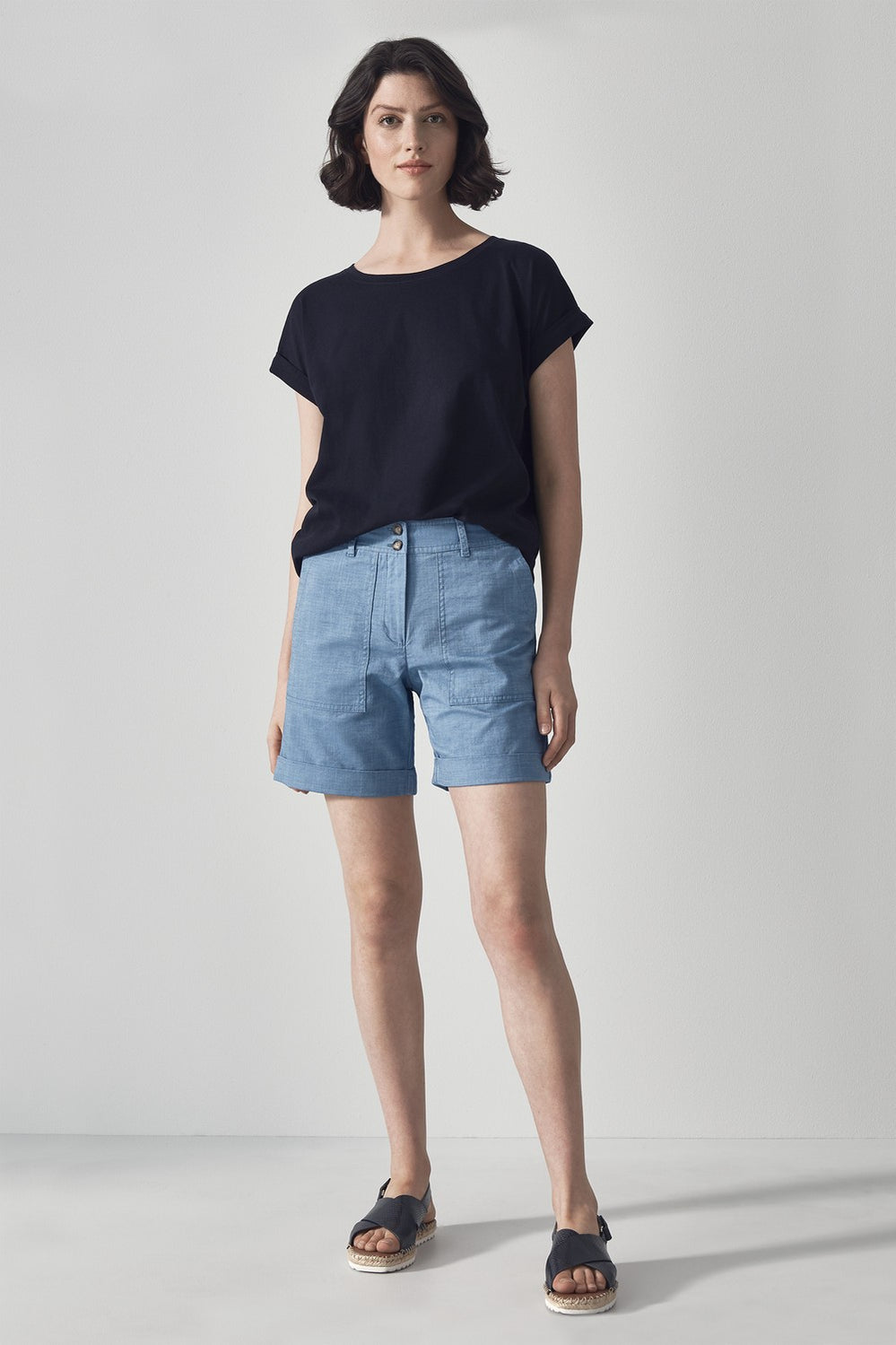 Pima Cotton Cuffed T-Shirt