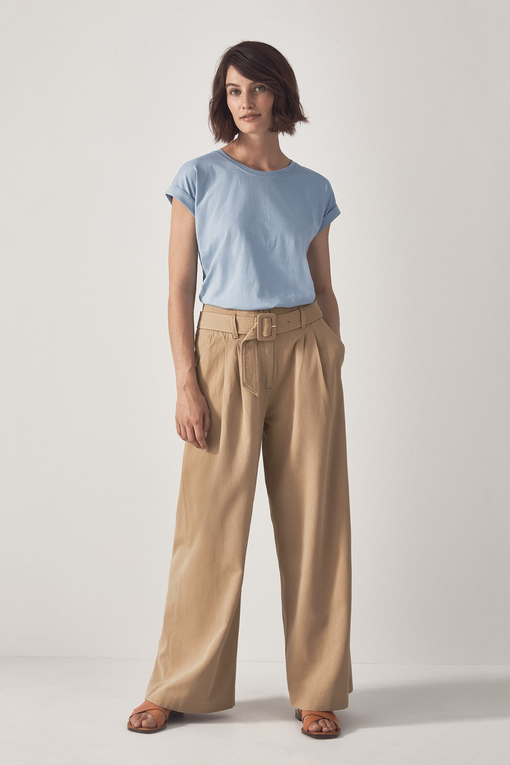 Pima Cotton Cuffed T-Shirt
