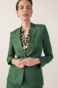 Linen Blend Longline Blazer