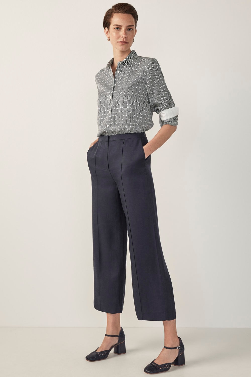 Textured Geo Print Shirt
