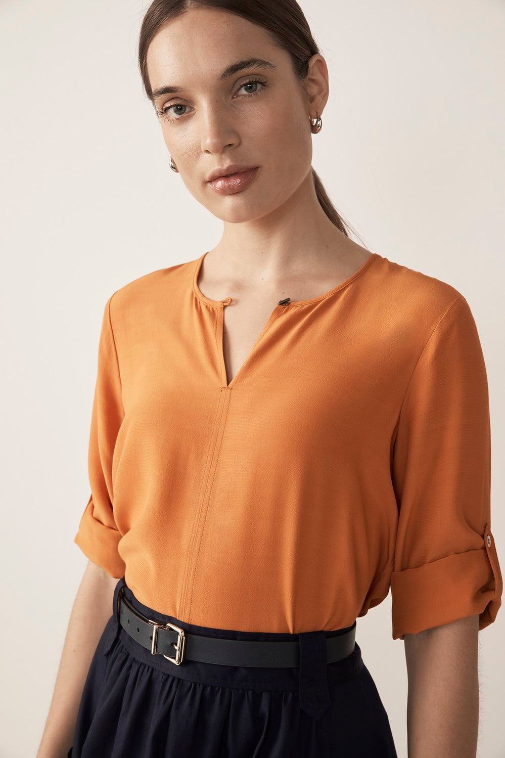 Drape 3/4 Sleeve Top