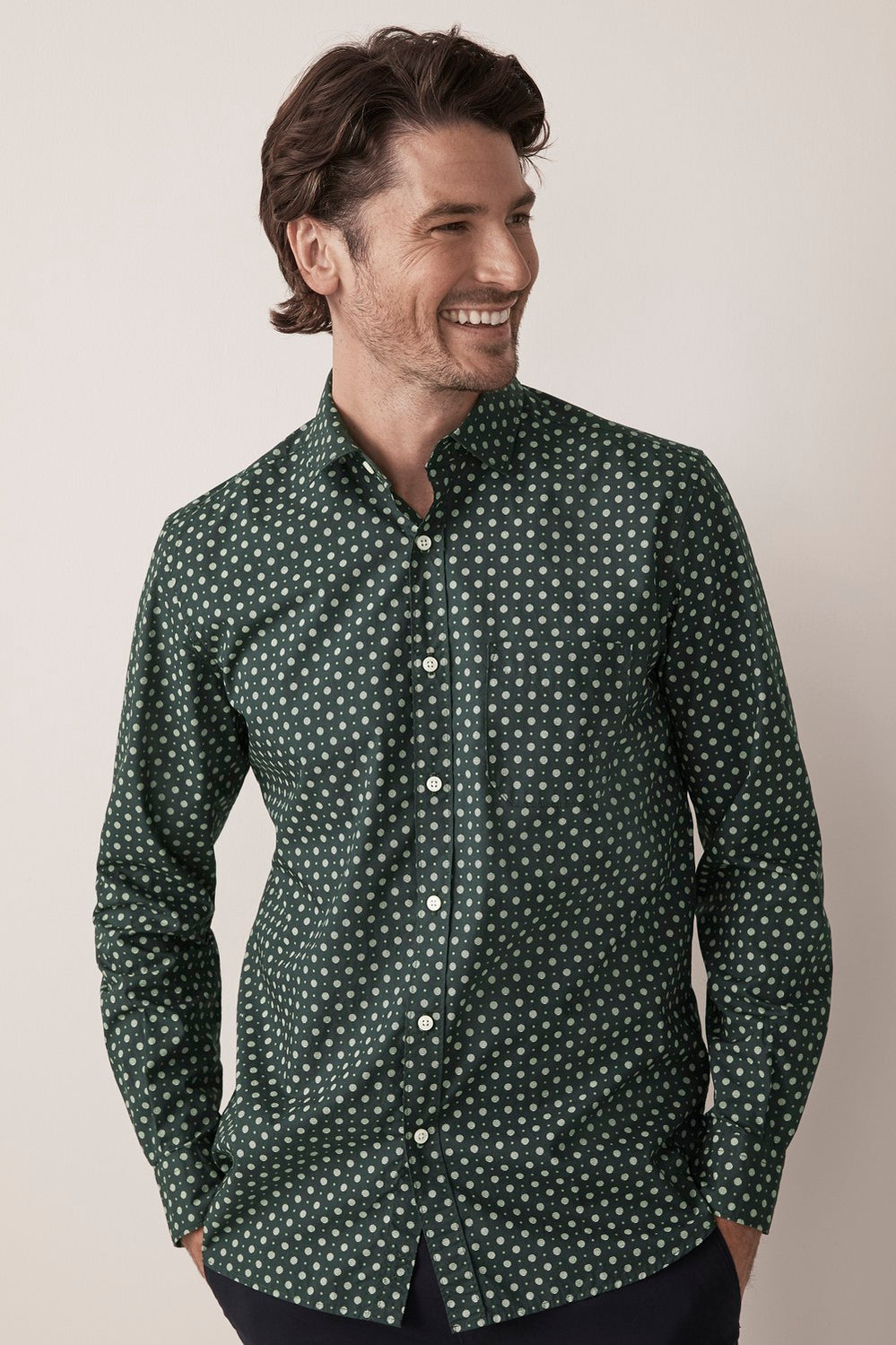 Linear Circle Print Shirt