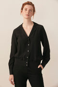Collar Blouson Top