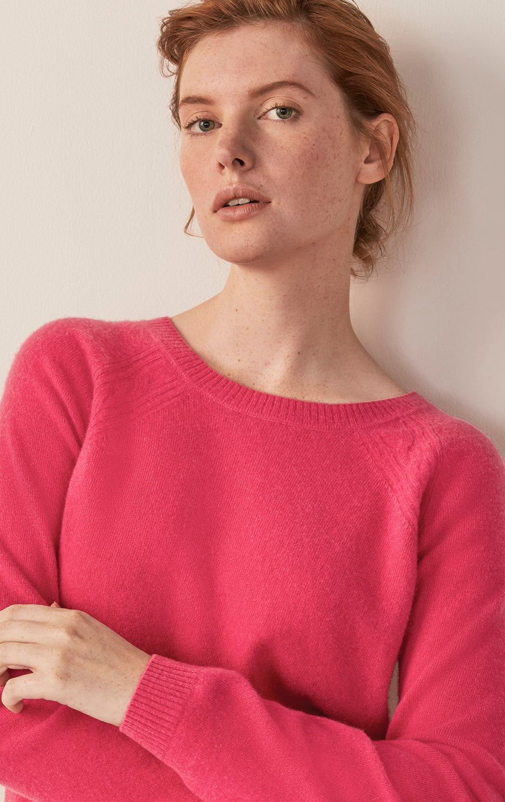 Merino Cashmere Cable Detail Knit