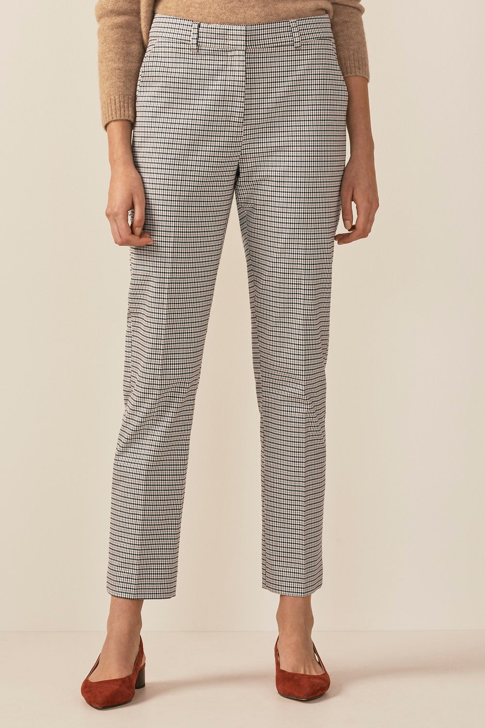 Mini Grid Straight Leg Pant