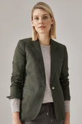 Stretch Linen Cotton Blazer