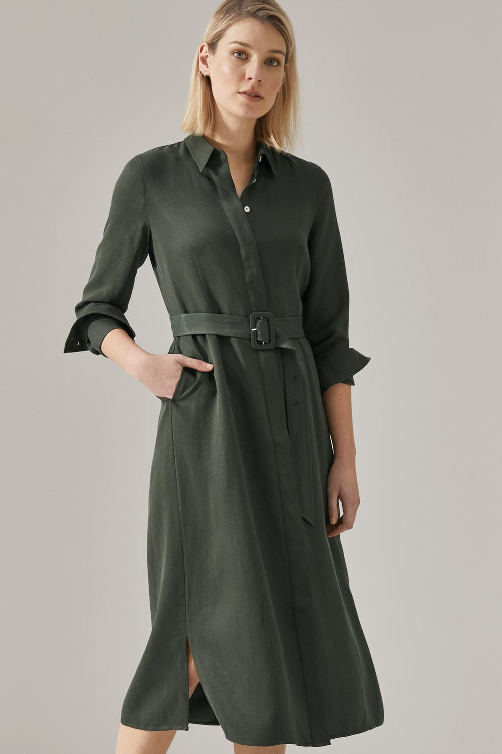 Drape Shirt Dress
