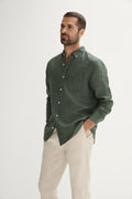 Regular Fit Delave Linen Long Sleeve Shirt