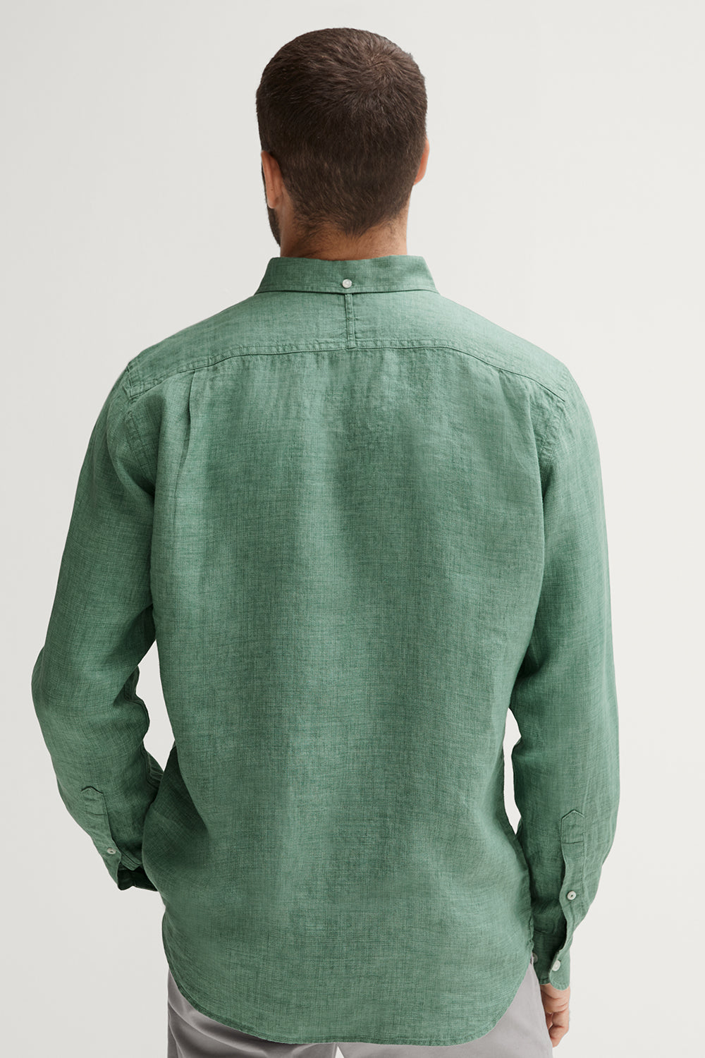 Regular Fit Delave Linen Long Sleeve Shirt