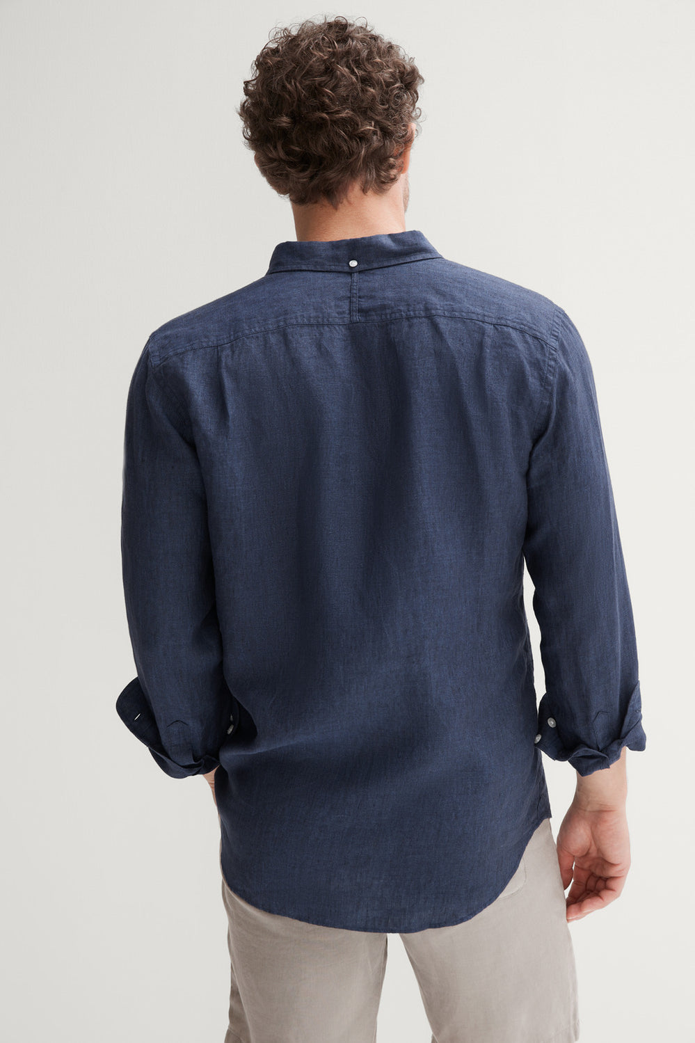 Regular Fit Delave Linen Long Sleeve Shirt