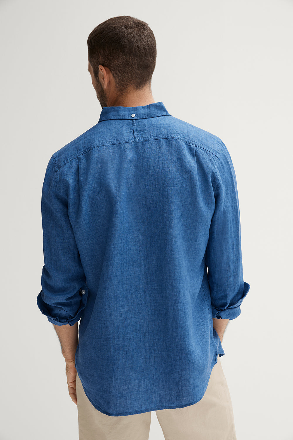 Regular Fit Delave Linen Long Sleeve Shirt
