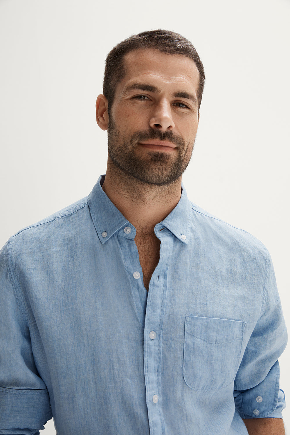 Regular Fit Delave Linen Long Sleeve Shirt