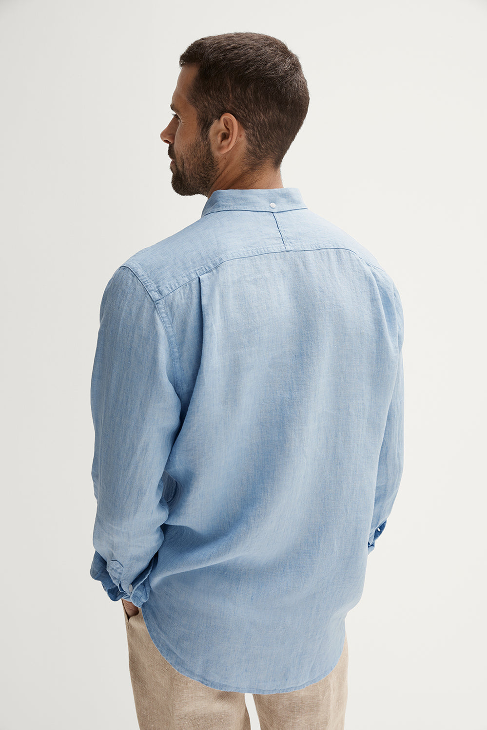 Regular Fit Delave Linen Long Sleeve Shirt