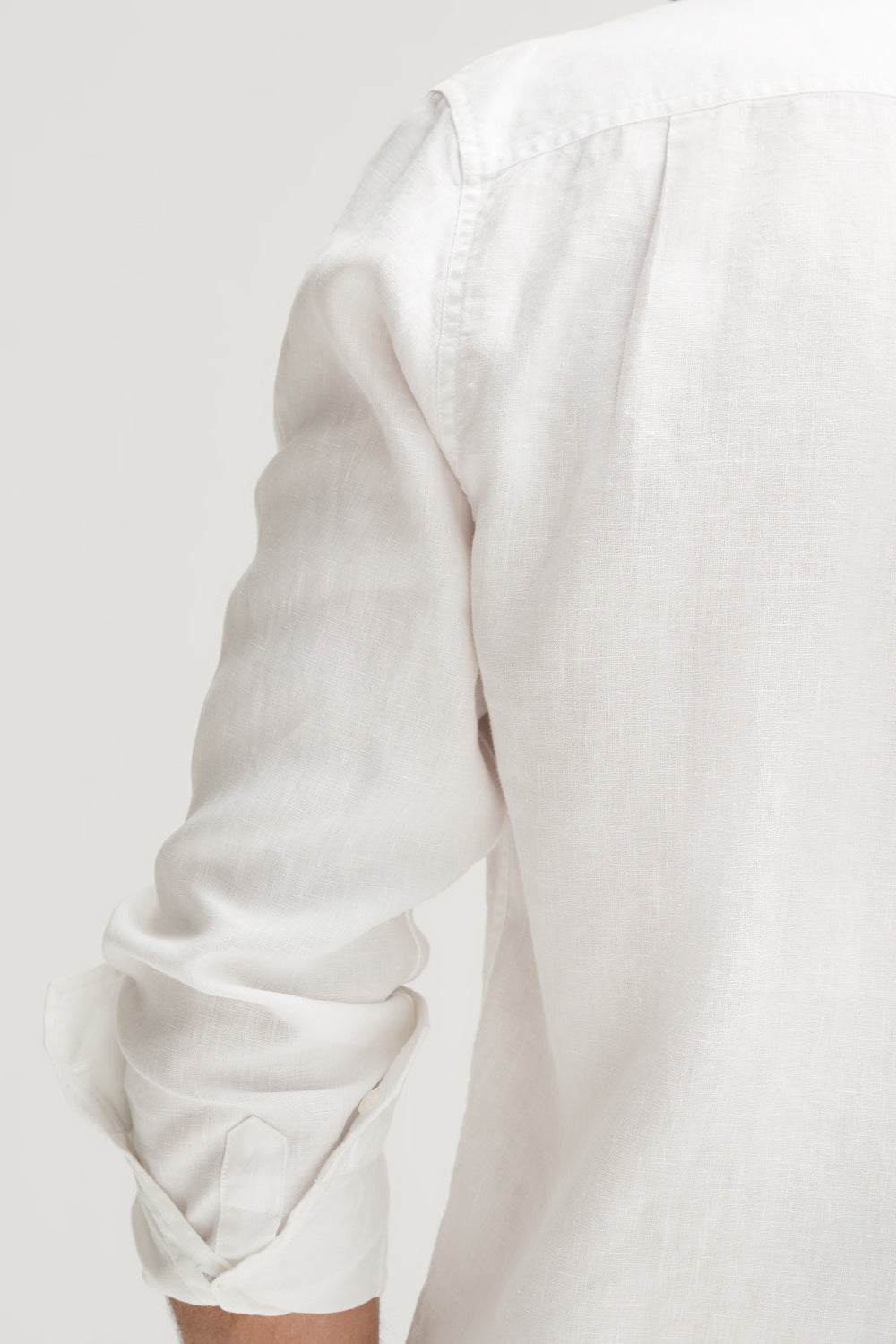 Regular Fit Linen Piece Dyed Long Sleeve Shirt