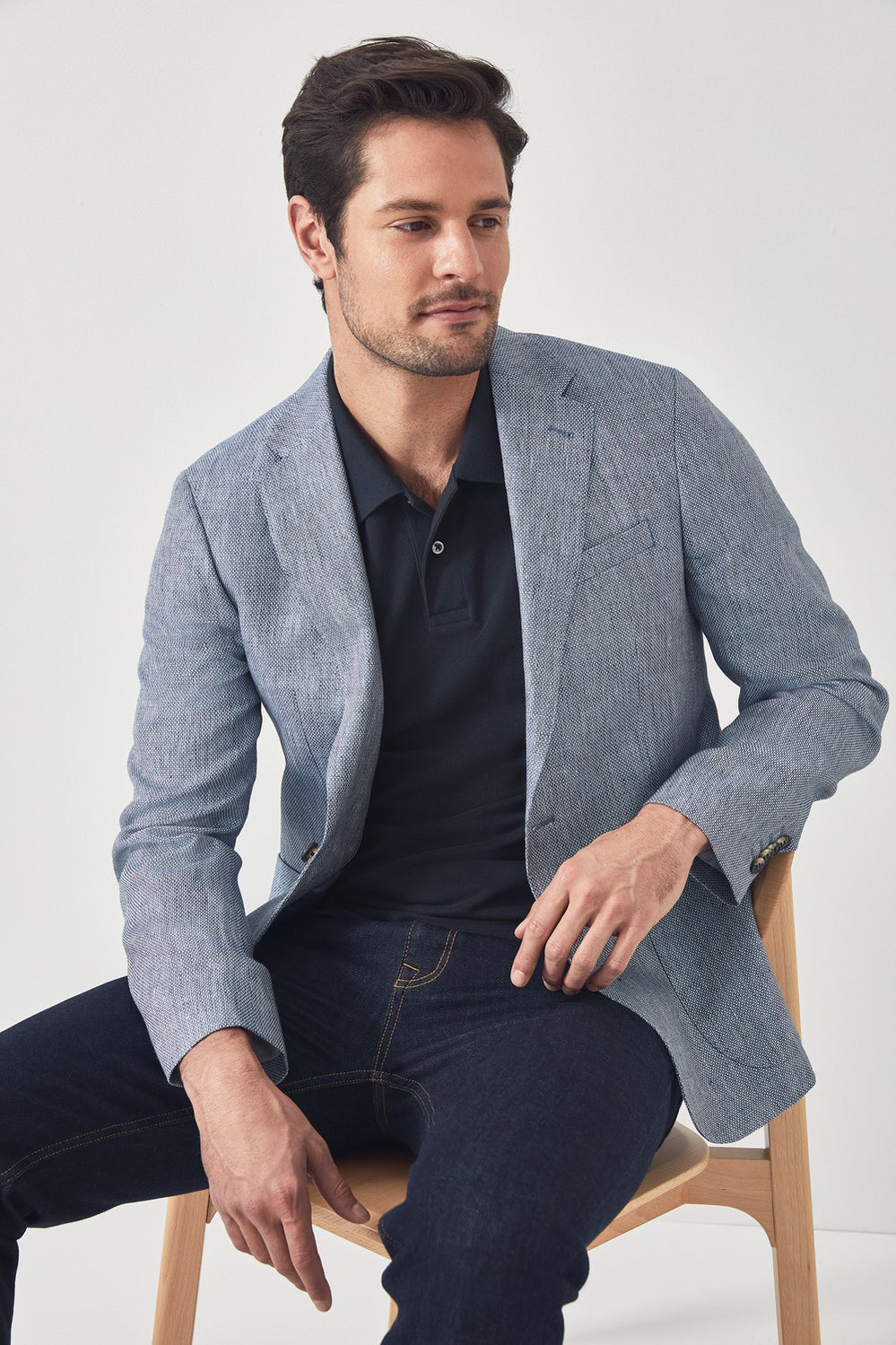 Regular Tonal Birdseye Blazer