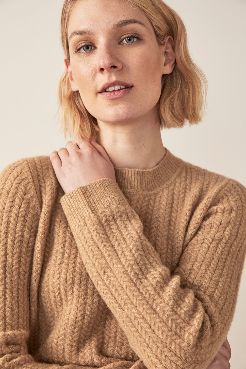 Merino Blend Textured Knit