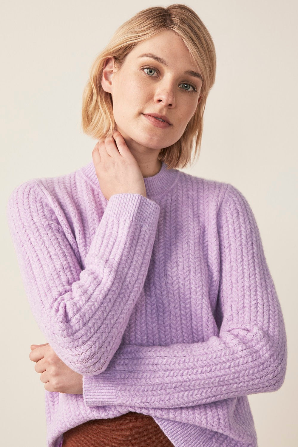 Merino Blend Textured Knit