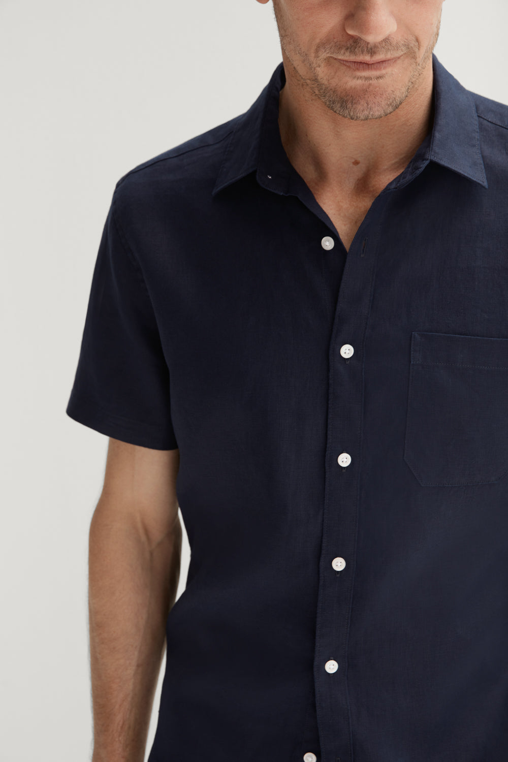 Regular Fit Linen Short Sleeve Shirt