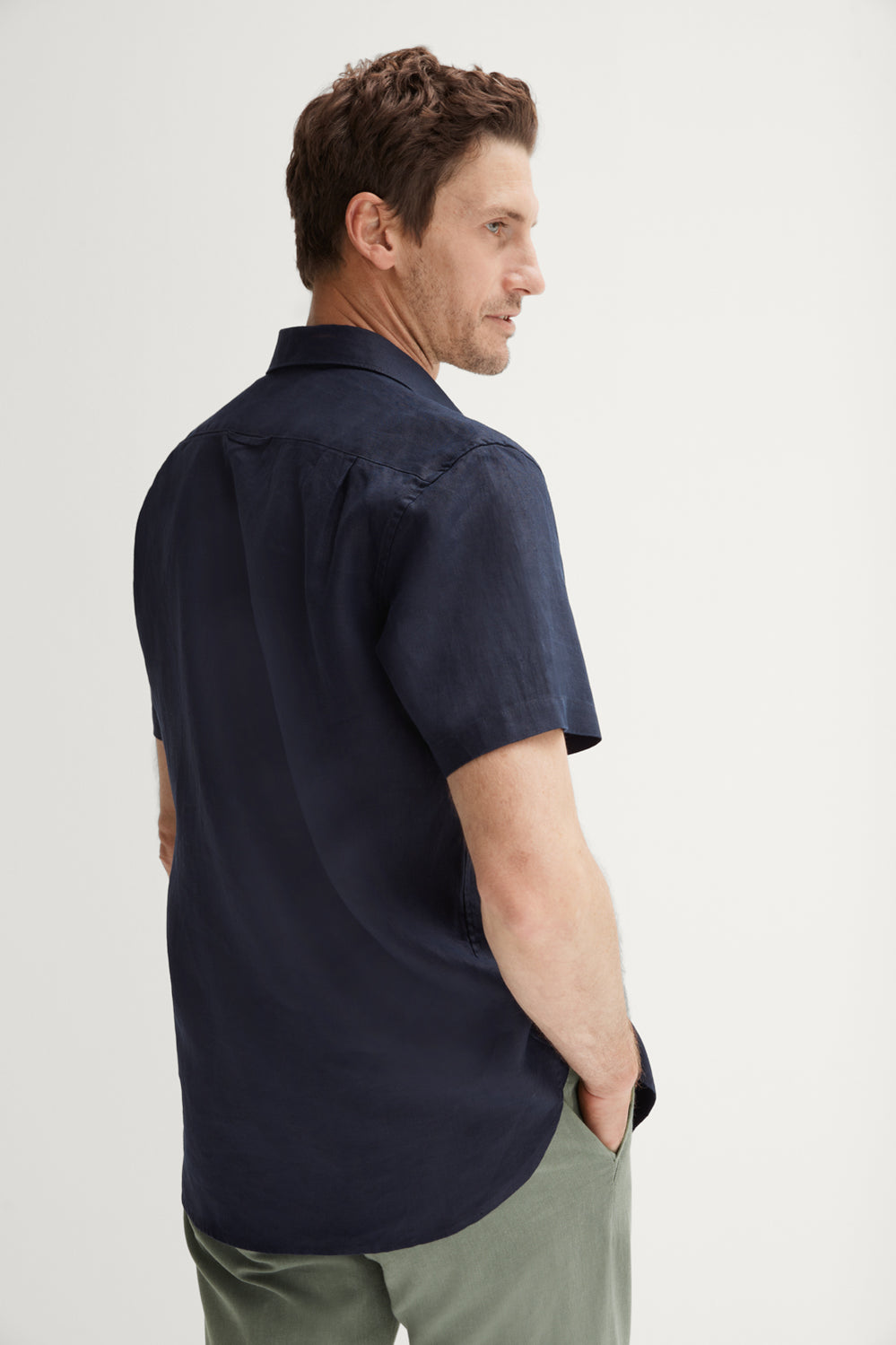 Regular Fit Linen Short Sleeve Shirt