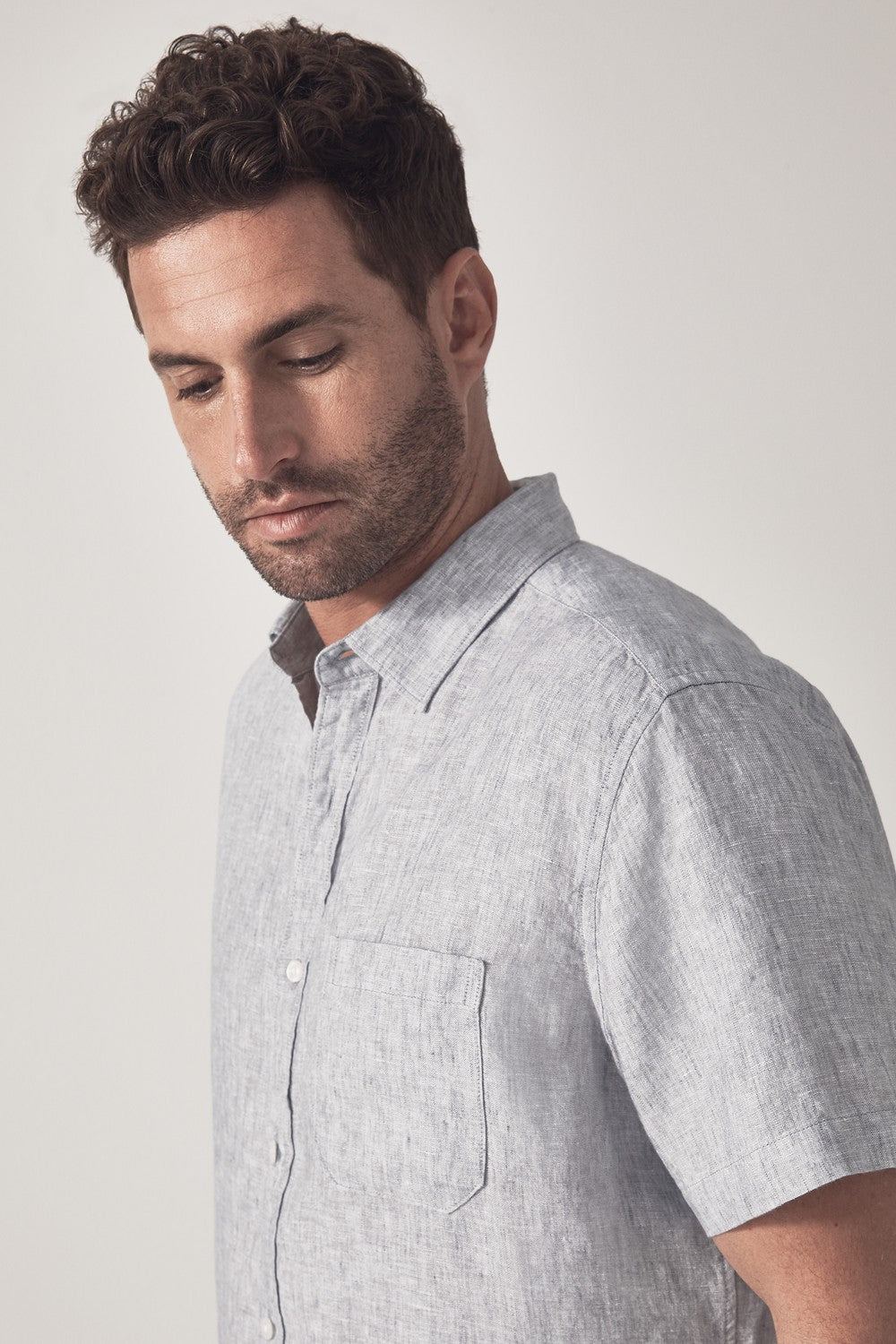Regular Fit Delave Linen Short Sleeve Shirt