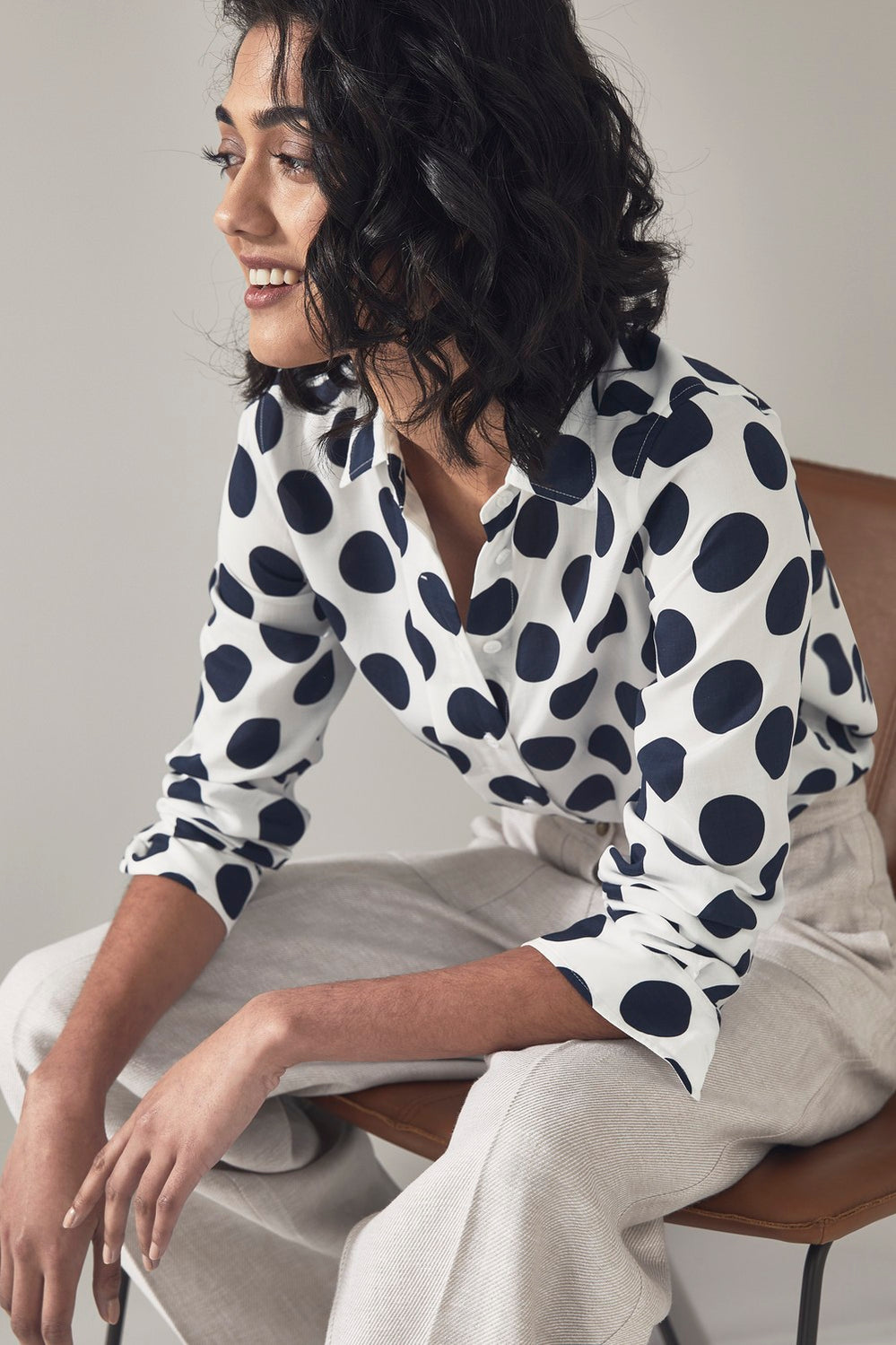 Modal Spot Print Shirt