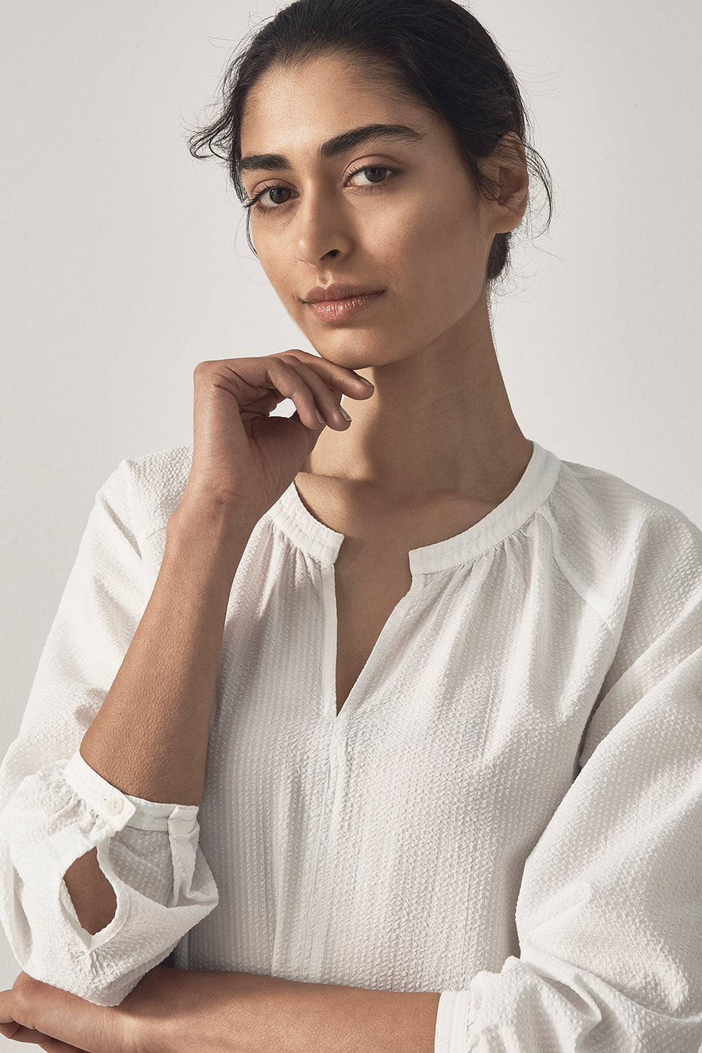 Raglan Seersucker Top