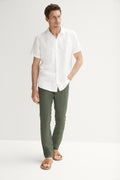 Tailored Fit Linen Short Sleeve Shirt