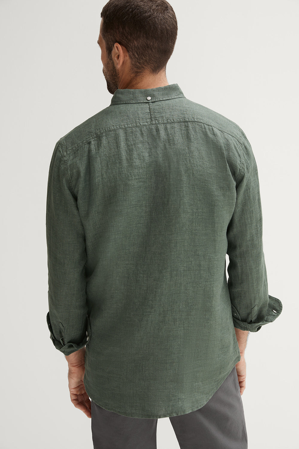 Tailored Fit Delave Linen Long Sleeve Shirt