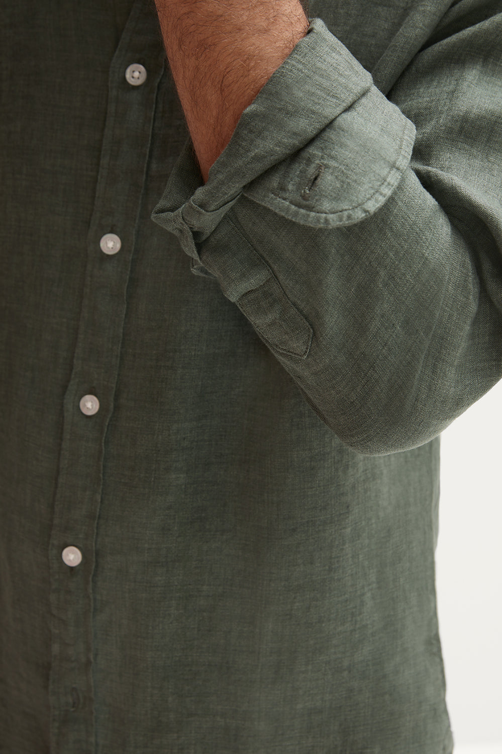 Tailored Fit Delave Linen Long Sleeve Shirt