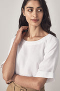 Linen Seam Detail Top