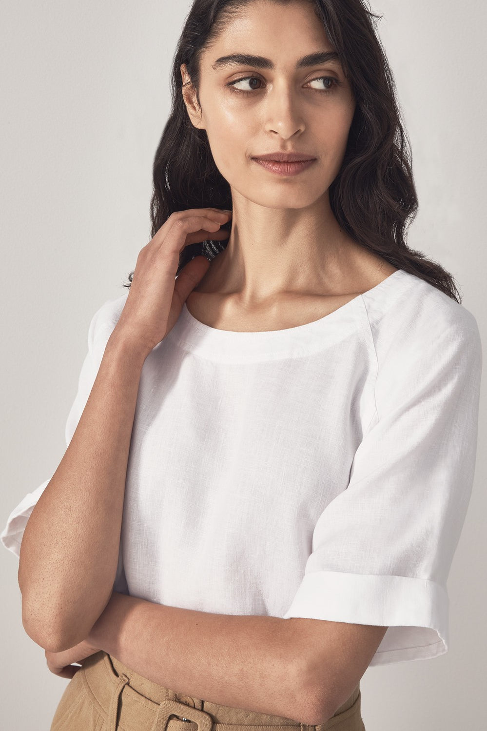 Linen Seam Detail Top
