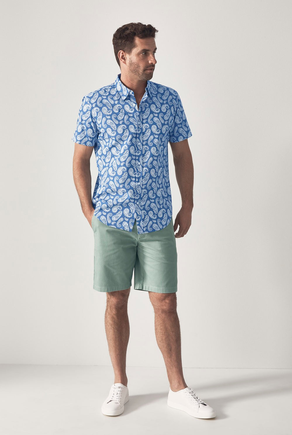 Compact Paisley Short Sleeve Shirt
