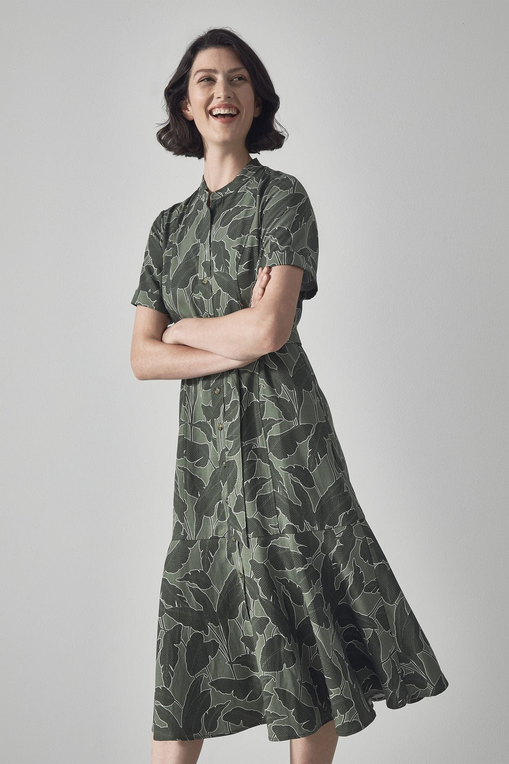 Frond Print Dress