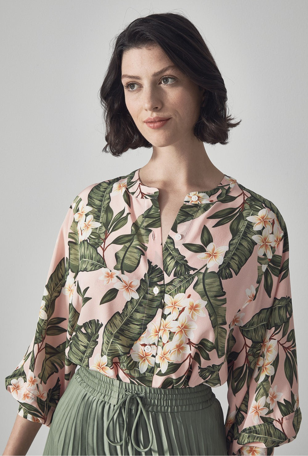 Silk Frangipani Blouse
