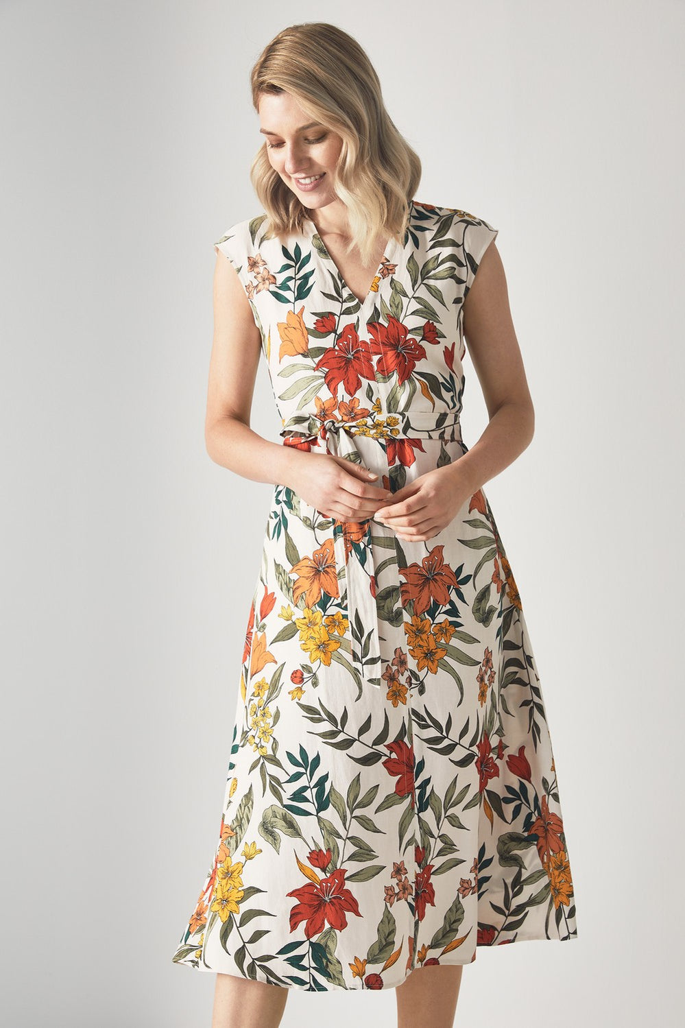 Hibiscus Print Dress