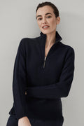 Merino Cotton Half Zip Knit