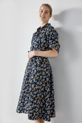 Linen Wattle Print Shirt Dress