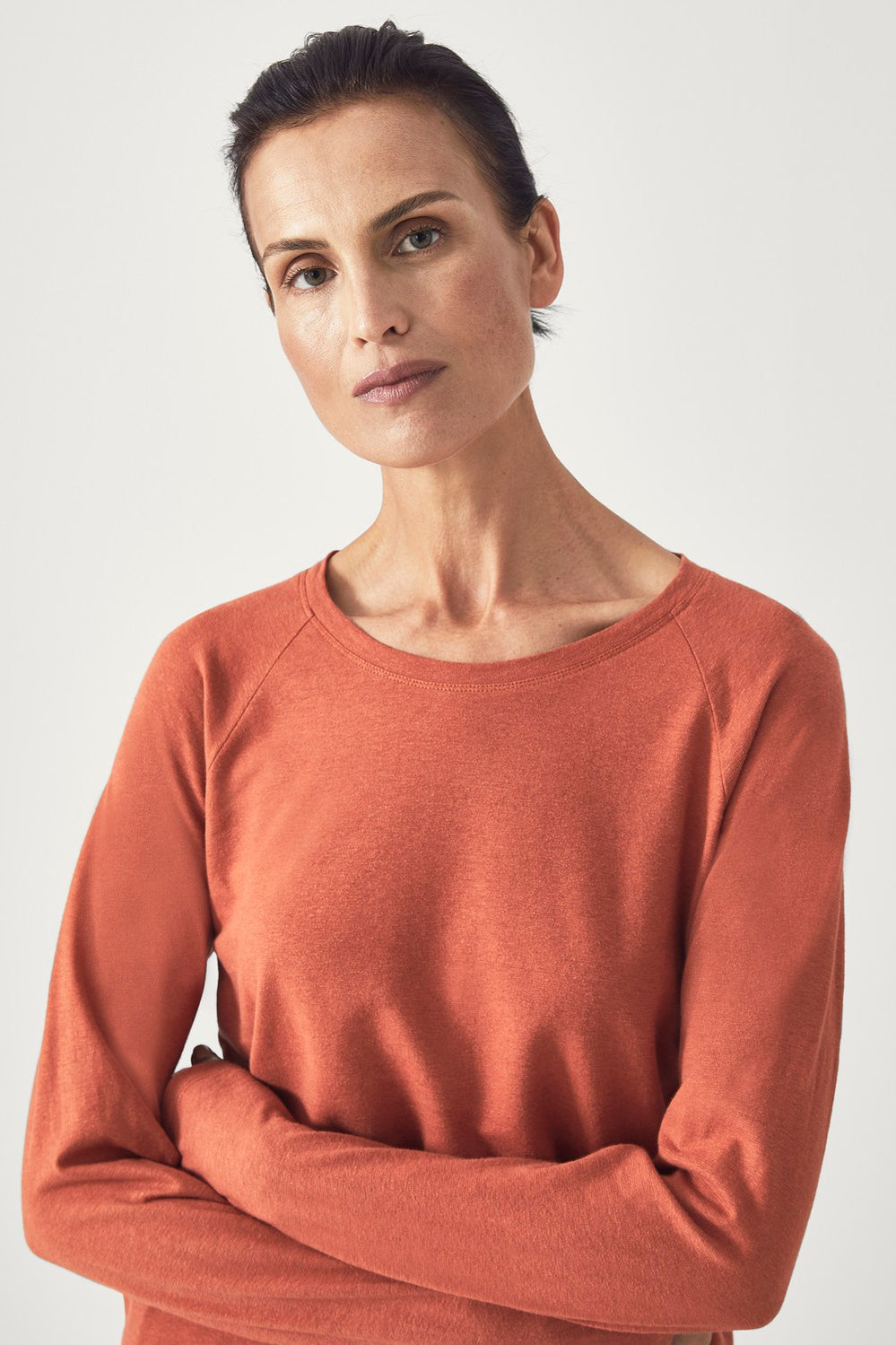 Linen Cotton Raglan Sleeve T-Shirt