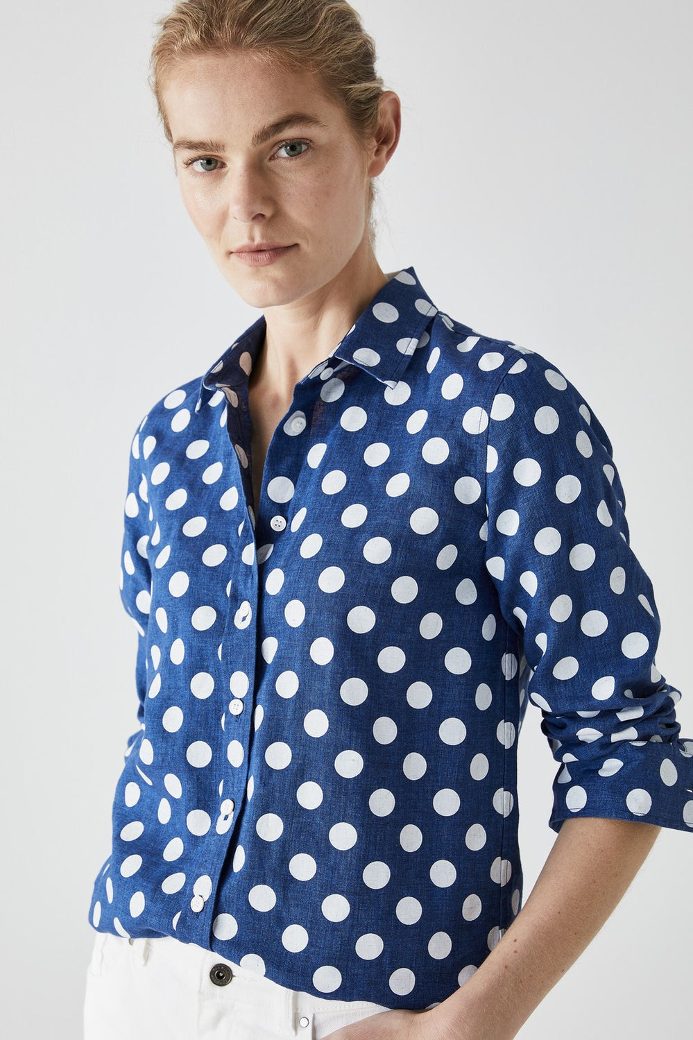 Linen Spot Print Shirt