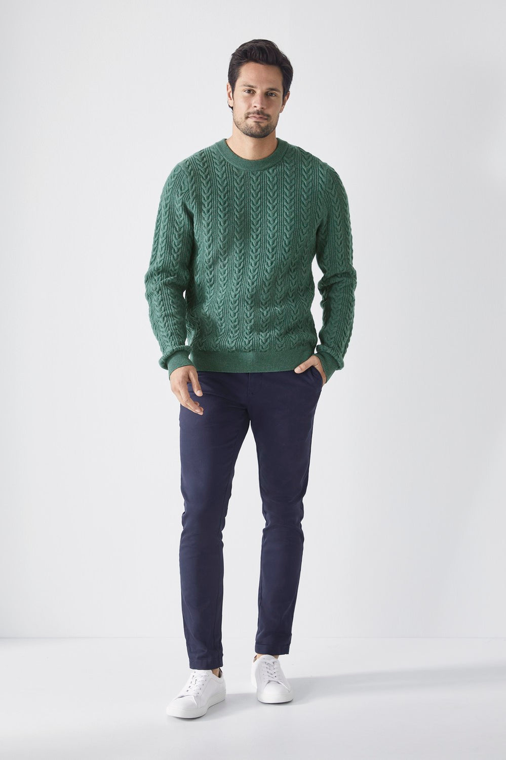 Cable Knit Crew Pullover