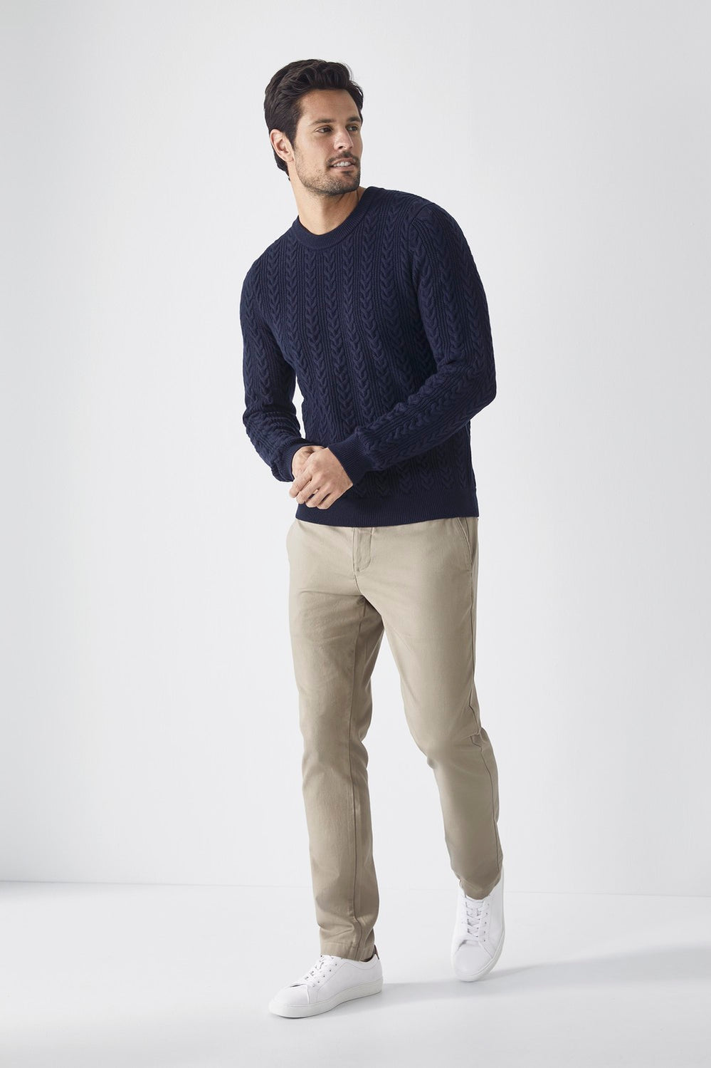 Cable Knit Crew Pullover