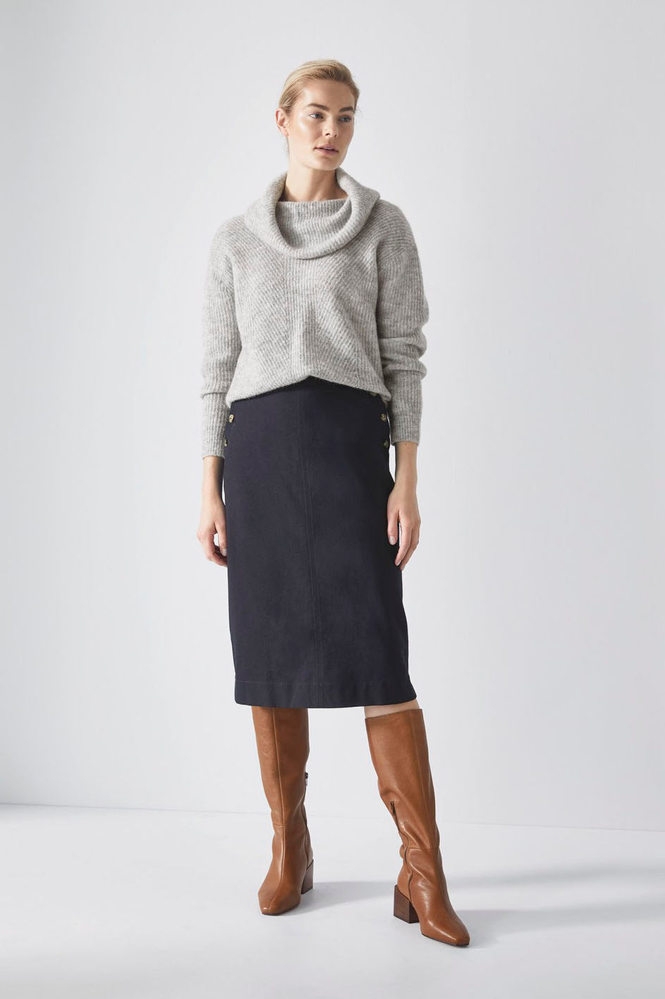 Linen Cotton Twill Skirt
