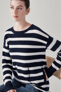Extrafine Merino Blend Stripe Pocket Tunic